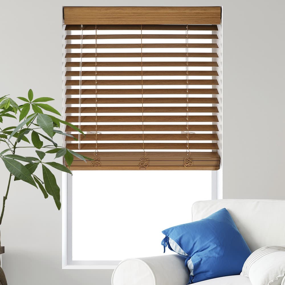2" Deluxe Cordless Faux Wood Blinds